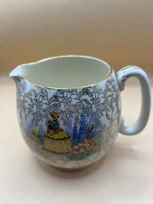 Vintage, Sadler, Crinoline Lady in the Garden Milk Jug or Creamer - image 1 of 4