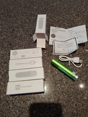 2000mAh Power Bank Green USB Portable Charger External Battery Lot of 5 New - Image 1 of 4