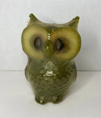 Vintage Owl Figurine Candle Mid Century Patio "Glo-Bug" Citronella candle - Image 1 of 4