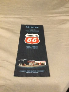 Mappa stradale dell'Arizona Phillips 66 vintage anni 60 - Foto 1 di 2