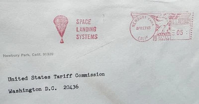 US Space Meter Cover(241) +1965 Northrop co +Space Landing Systems +Balloon +RRR - Image 1 of 3