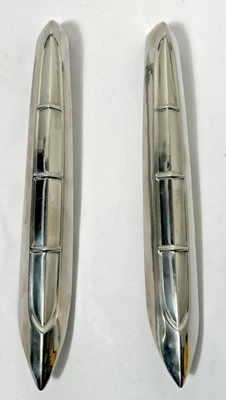 Plymouth Fury 1959 cuarto de panel trasero extremo de aleta acabado cromado Belvedere Savoy par Foto 1 de 4