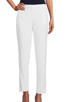 Preston & York Women's White Corey Stretch Crepe Ankle Dress Pants Size 8 NWT - Image 1 of 4