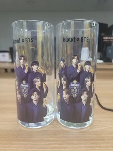 BTS x kloud Official Limited Edition beer Glass Cup 2set W/O Box - Picture 1 of 2