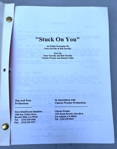Vintage Stuck On You Original Script Screenplay Movie Script Farrelly Brothers - Picture 1 of 5