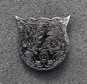 Black BNR Raw “China Cat” Grateful Dead Art Pin by Danny Steinman - Picture 1 of 4