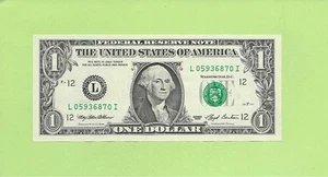 1993 ..UNCIRC $1 L 0593 6870 I .... 1993 $1 L-I NICE NOTE FRN - Picture 1 of 2