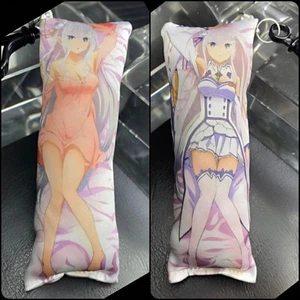 Handgefertigter Schlüsselanhänger Anime Emilia von Re Zero Dakimakura Körperkissen Plüsch - Bild 1 von 10