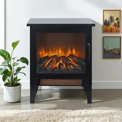 Chimenea eléctrica independiente de 17 pulgadas estufa calentador control remoto por infrarrojos Foto 1 de 4