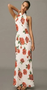 Anthropologie SAU LEE Gladys Halter Printed Maxi Dress 2 NWT - Picture 1 of 8