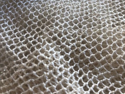 Tissu ancien beige clair - Ameublement - Maille filet rideau -  200 x 250 cm - Photo 1/4