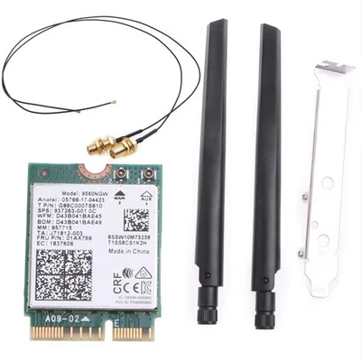9560NGW Dual Band 2,4G/5GHz  Desktop Kit 802.11AC M.2 CNVI WLAN-Karte Anten5055 - Bild 1 von 4