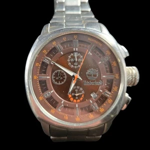 Timberland Watch QT7127901 Brown Face Chronograph New Battery Mens - Picture 1 of 5