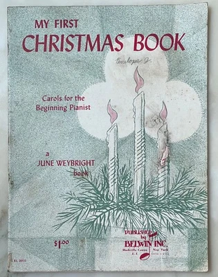 My First Christmas Book -1963,  iyrics and music, 14 carols, for beginners - Image 1 of 4