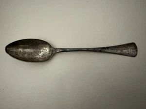 Cucchiaino da tè ART DECO argento anni '30 inciso monogramma cucchiaino da dessert antico vintage - Foto 1 di 10