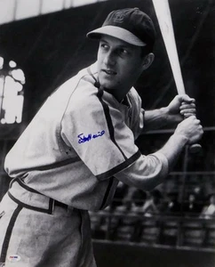 Stan Musial Autographed 16x20 B&W Batting Photo - PSA Auth - Picture 1 of 6