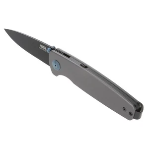 SOG Knives Twitch 3 Back Lock 11-15-03-43 Gray Aluminum Black 154CM PocketKnife - Picture 1 of 7