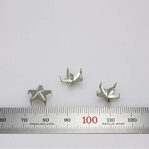 100 piezas tachuelas estrella diámetro 15/32" (12 mm) plata hágalo usted mismo cosas punk rock cuero artesanía - Imagen 1 de 1