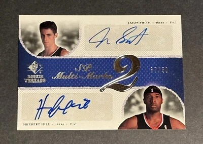 2007/08 SP Rookie Threads Multi Marks Jason Smith Herbert Hill Auto #/50 76ers - Image 1 of 3