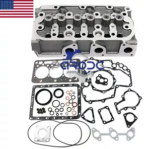D722 Engine Cylinder Head Assy + Full Gasket Set Kubota Bobcat 316 320 322 323 - Picture 1 of 4