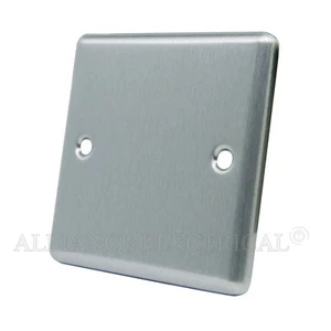 Satin Chrome Classical Blank Plate - Electrical Blanking Single 1G - CSC1GBP - Picture 1 of 1