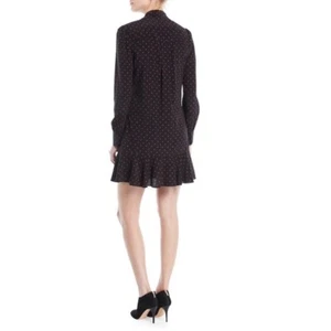 Veronica Beard schwarz rot Linley Seide Tie-Neck Punkte Nachtkleid neu ohne Etikett Gr. 4 - Bild 1 von 3