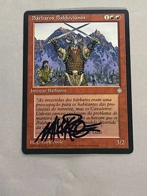 MTG Portuguese Balduvian Barbarians Ice Age Artist Proof and Signature Poole - Image 1 of 2