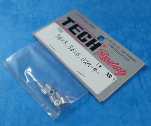 (Tech Racing 7703) Alum Spacer 3x5.5x6mm Silver 8pcs Made in Japan - Picture 1 of 1