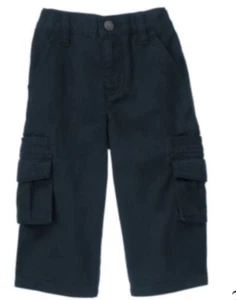 NEW Gymboree BOYS - Sz 5 T 5T - DARK BLUE HOLIDAY / CARGO Pants JEANS NWT - Picture 1 of 6
