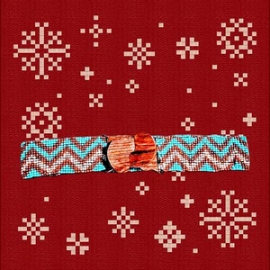 Handcrafted Turquoise Brown Seed Beaded Belt Wooden Buckle Stretch Everyday Gift - Picture 1 of 7
