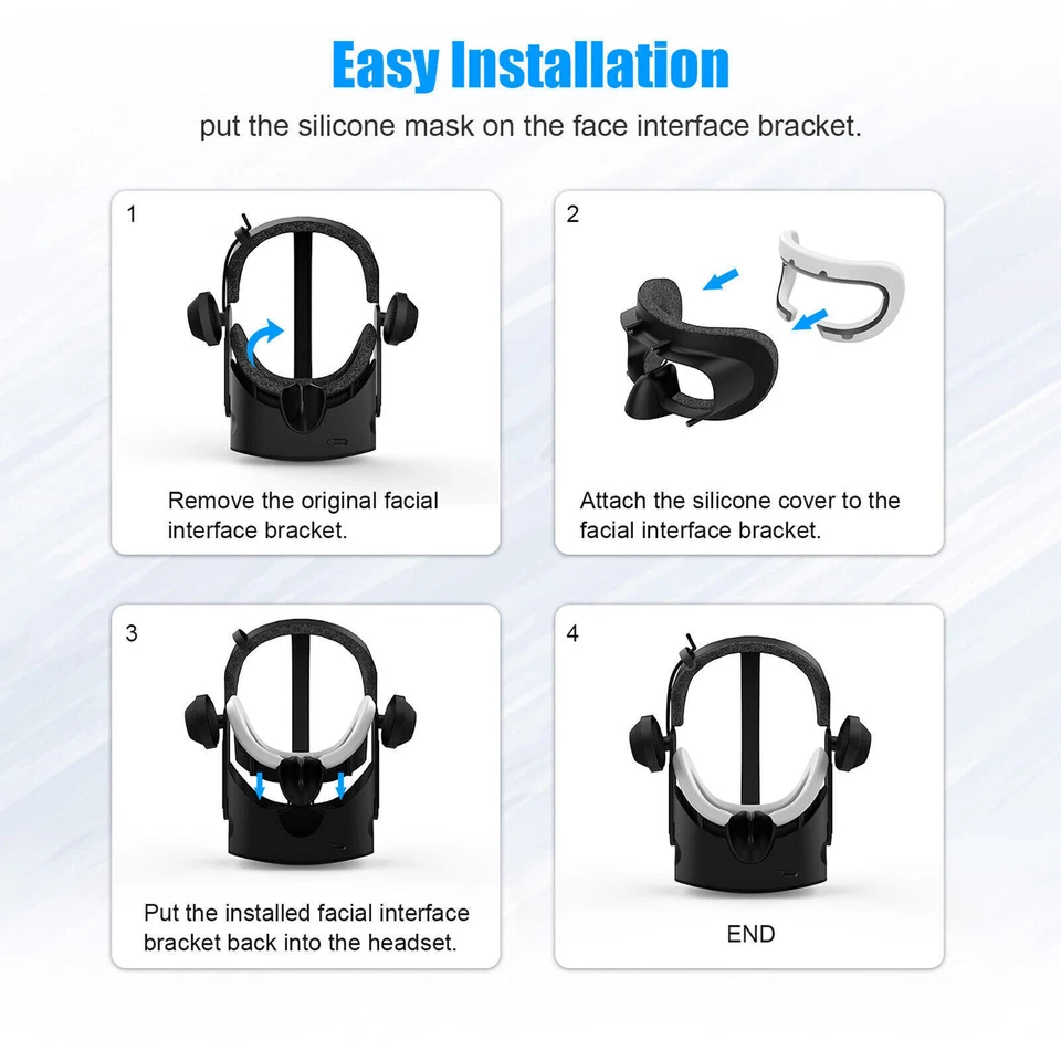 Silicone VR Glasses Eye Cover Replacement Eye Mask Pad for HP G2 VR Glasses - Bild 1 von 4