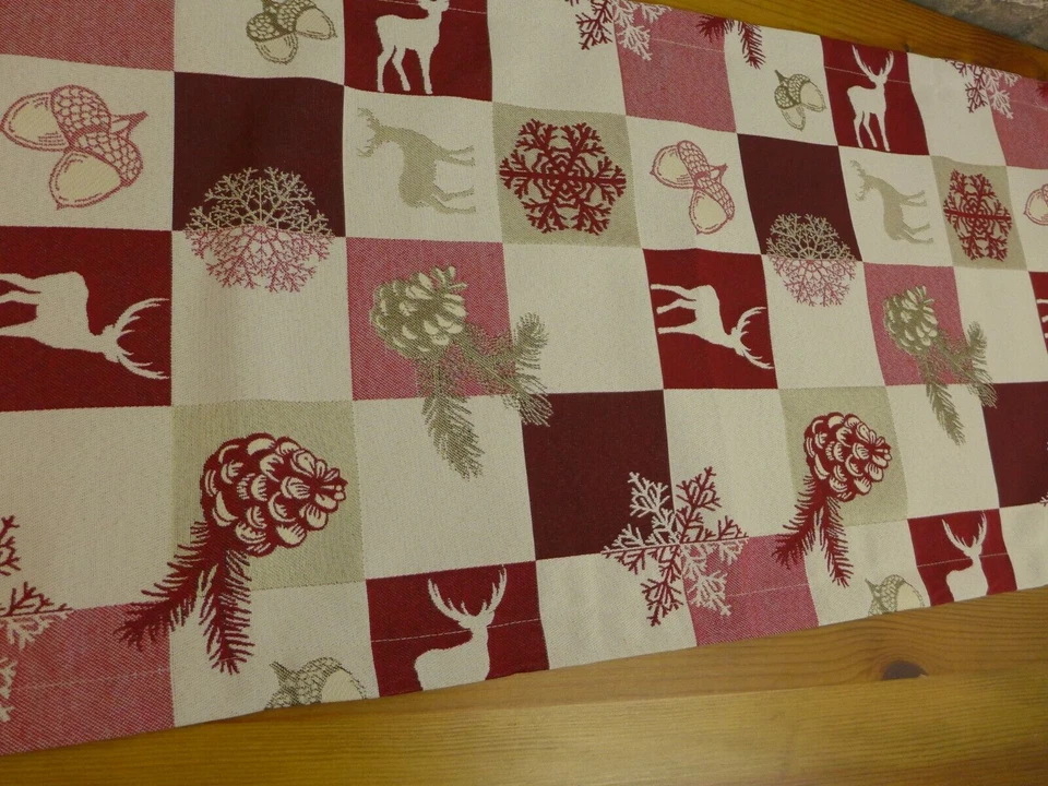 Sander  Tischläufer Andrew Jacquard Hirsch rot natur 40 x 100 cm - Bild 1 von 1