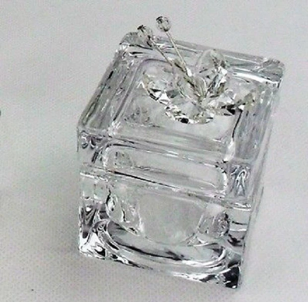 25550 Bomboniere Scatola portagioie fiore cristallo Trasparente 6.6x5x5 (kit 6 p - Immagine 1 di 1