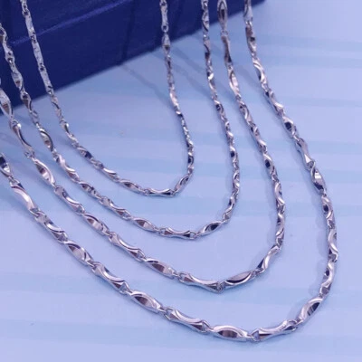 PT950 Pure Platinum 950 Chain Men Women Lucky Yuanbao Link Necklace 16-22inch L - Image 1 of 4