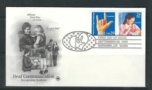 US Scott # 2783-2784 Deaf Communication FDC. Artcrfat Cachet. - Picture 1 of 1