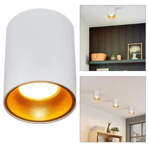 Plafoniera moderna faretto bianco dorato luce soffitto GU10 lampada LED 8W 230V - Imagen 1 de 9