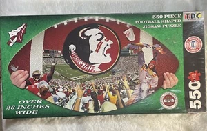 NEW SEALED Florida State University Puzzle 550pc Football Shaped Puzzle FSU - Picture 1 of 2