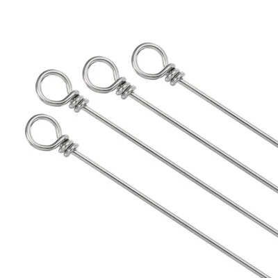 30/100pcs Fishing Spinner Shaft Looped Stainless Steel Wire Lure Making Supplier - Image 1 of 4