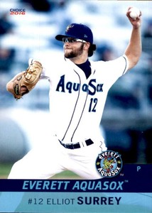 2016 Everett AquaSox Choice #32 Elliot Surrey La Crescenta California CA Card
