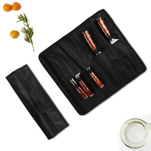 5 Pockets Chef Knife Wallet Bag Knives Roll Carry Storage Case Handle PortableX1