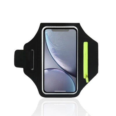 Universal Phone Armband Holder 6.5" with Card Slot & Adjustable Strap Gym Run BK - Image 1 of 4