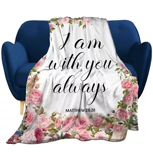 Christian Blanket Inspirational Thoughts Throw Blanket Bible Verse Prayers Ge... - Picture 1 of 7