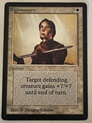 Magic the Gathering MTG Beta Righteousness LP  (Beta Bob) - Image 1 of 2