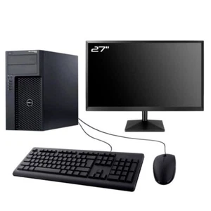 PC Dell Precision T1700 MT Ecran 27" Intel I7-4770 RAM 32Go SSD 240Go W11 Wifi - Photo 1/6