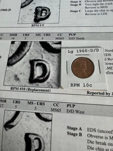 1960-D/D North Lincoln Wheat cent UNC RD RPM 10 Really Nice - Picture 1 of 2