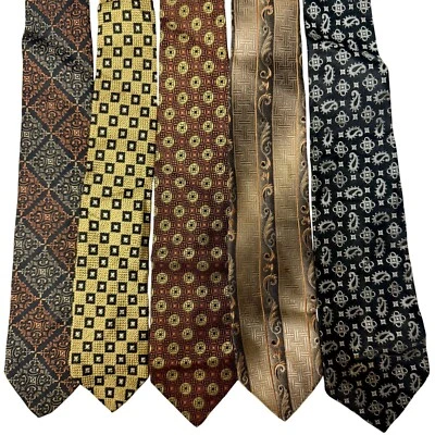 5 piezas Corbatas De Colección Años 50 60 ROCKABILLY Rayón LOTE FLACAS GEOMÉTRICAS Estrechas Corbatas para Cuello Foto 1 de 4