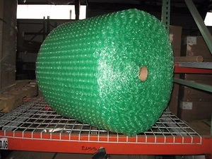 Large 1/2" Green Recycled Bubble, 24" x 125' Per Order - Picture 1 of 1