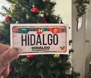 2 PCS Decorative Hidalgo License Plate Stickers Full Color, Weatherproof - Picture 1 of 3