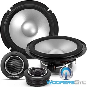 ALPINE S2-S65C 6.5" 240W CAR AUDIO COMPONENT SPEAKERS SILK DOME TWEETERS NEW - Picture 1 of 4