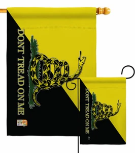 Bandera Jardín Gadsden Anarco Capitalista Americana EE. UU. Histórico Regalo Patio Banner - Imagen 1 de 19